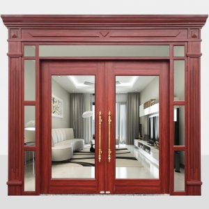 Cửa thép vân gỗ thủy lực Luxury HME5000K